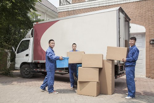 Professional team assisting with removal truck services